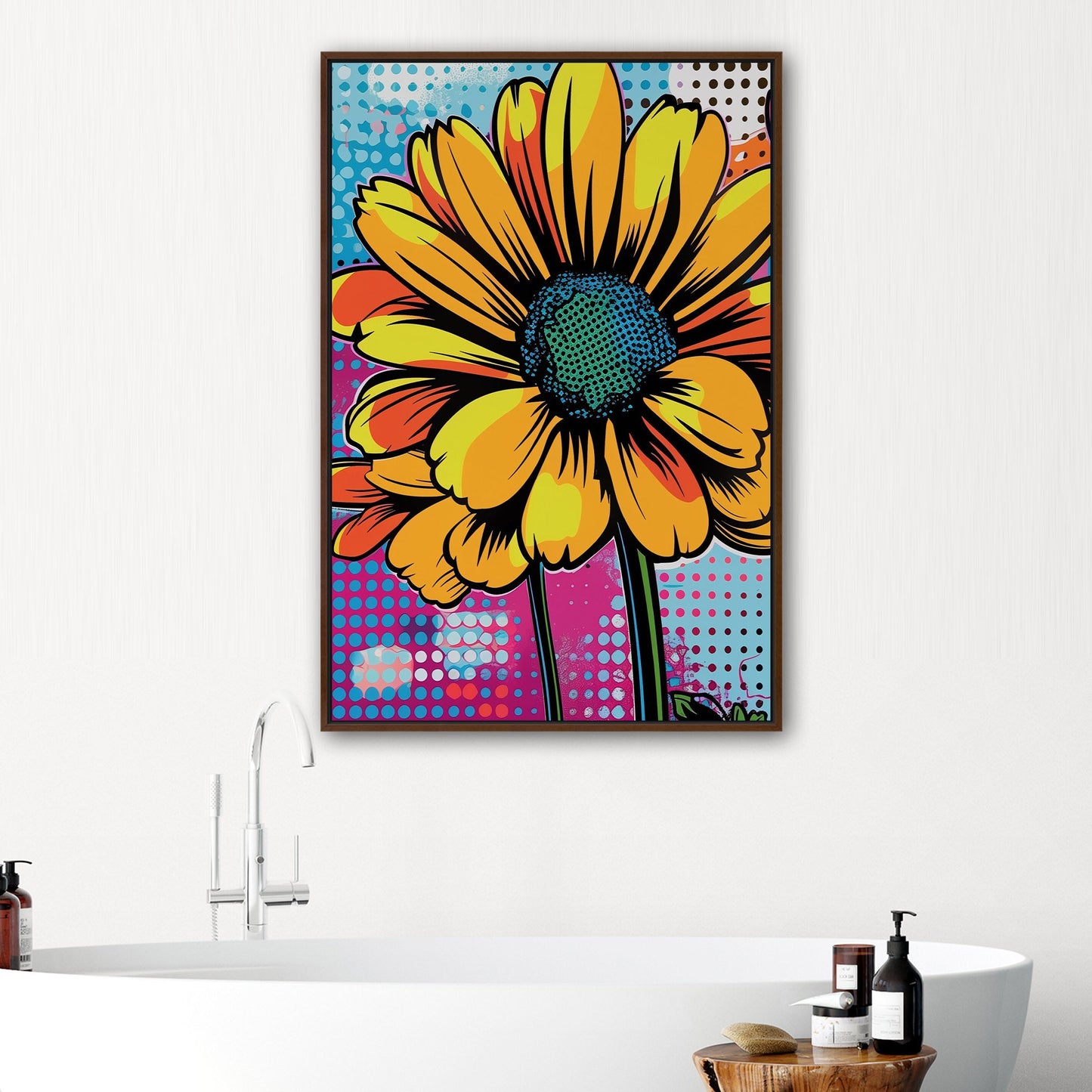 Vibrant Floral Pop Art -  Whimsical Floral Delight