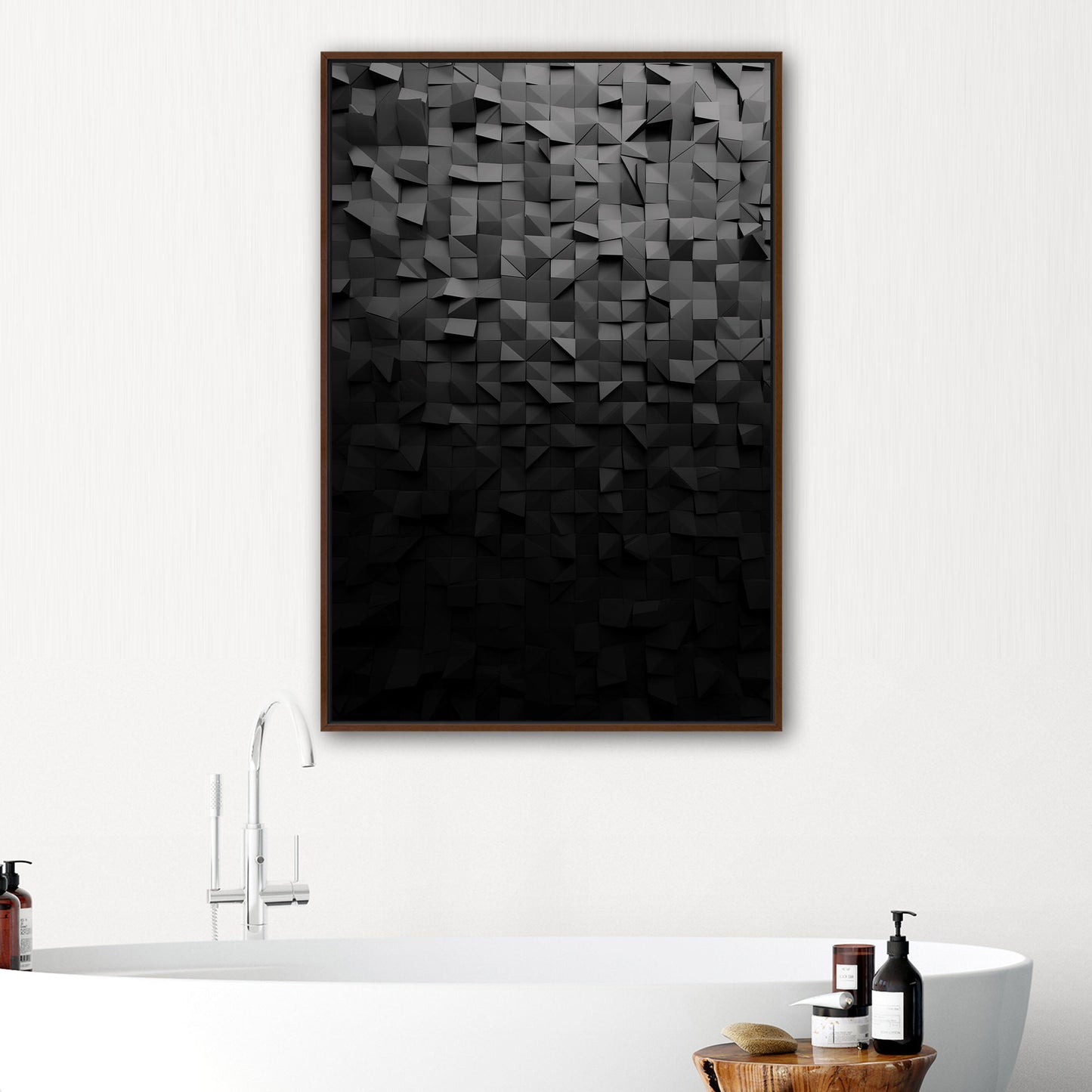 Abstract Photorealistic Cubist Wall Texture -Symmetry Serenity: Parallel Visions