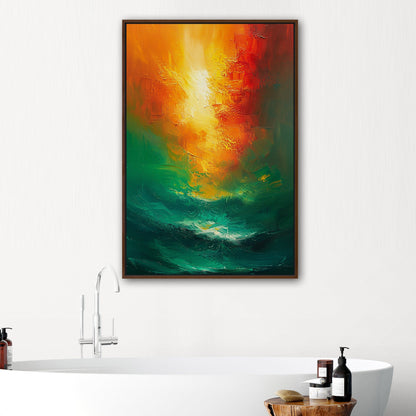 Captivating abstract oil painting incorporating vibrant colors - Harmony of Colors