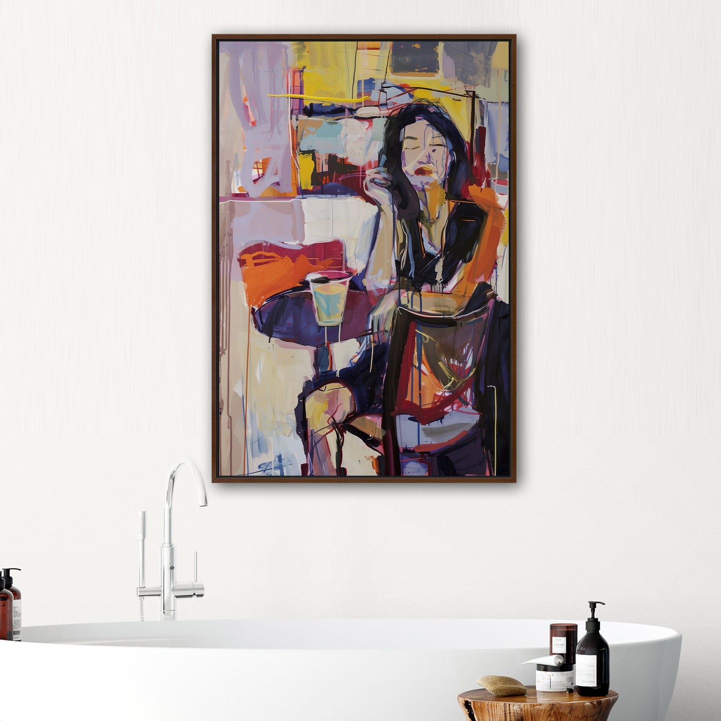 Impressionist Portrait of Woman at a Restaurant - Vibrant Portraits of Everyday Life