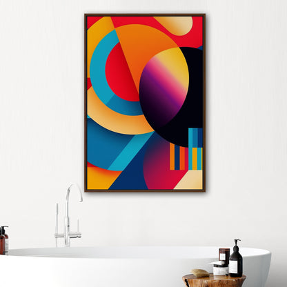 Vibrant, geometric abstract art - Bold Fusion of Colors