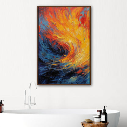 Fiery abstract art with vibrant flames - Inferno Revived