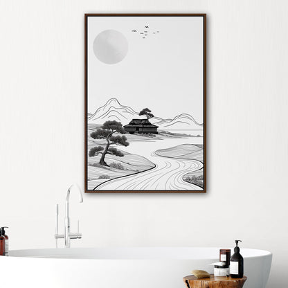 Chinese Landscape Ink Drawing - Ethereal Harmony of Eastern Lines