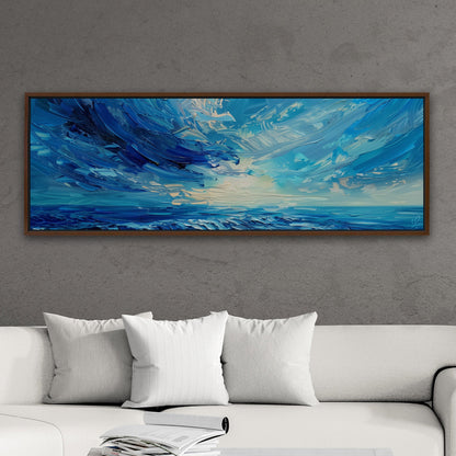 Elevate your space with this mesmerizing - Vibrant Abstract Ocean Brushstroke Art