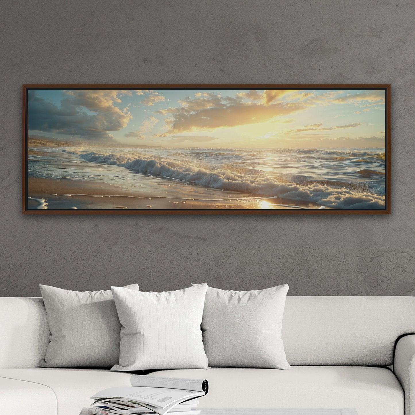 Coastal serenity, beach beauty, tranquility - Sunlit Seashore