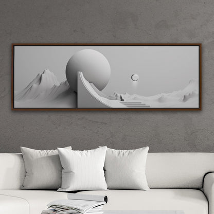 Minimal Monochrome Abstract Digital Render -  Sleek Elegance