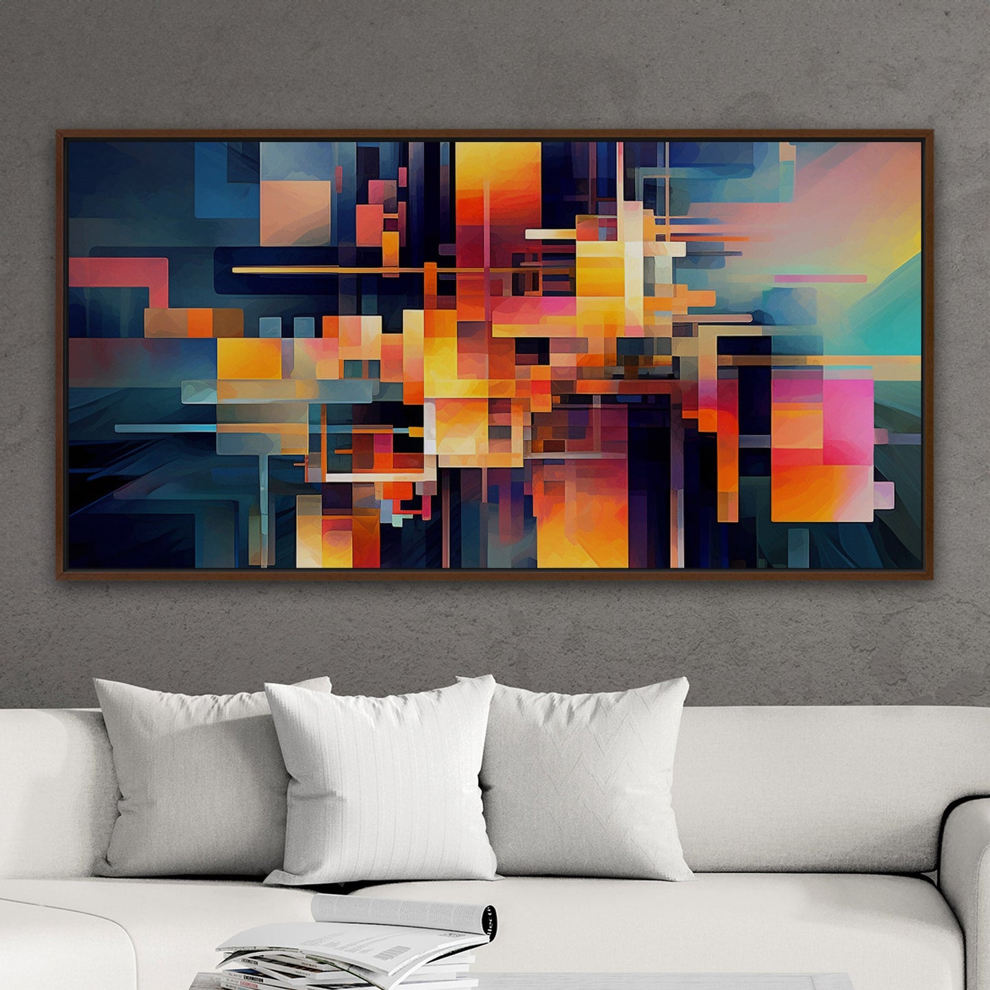 Bold abstract digital art with vibrant colors - Bursting Energy