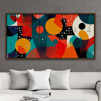 Colorful geometric abstract painting - Geometric Marvel