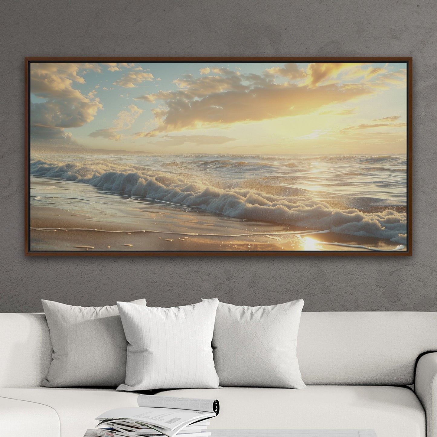 Coastal serenity, beach beauty, tranquility - Sunlit Seashore