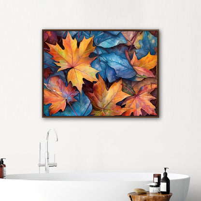 Autumn Leaves Closeup Painting - Colorful Autumn Foliage Delight