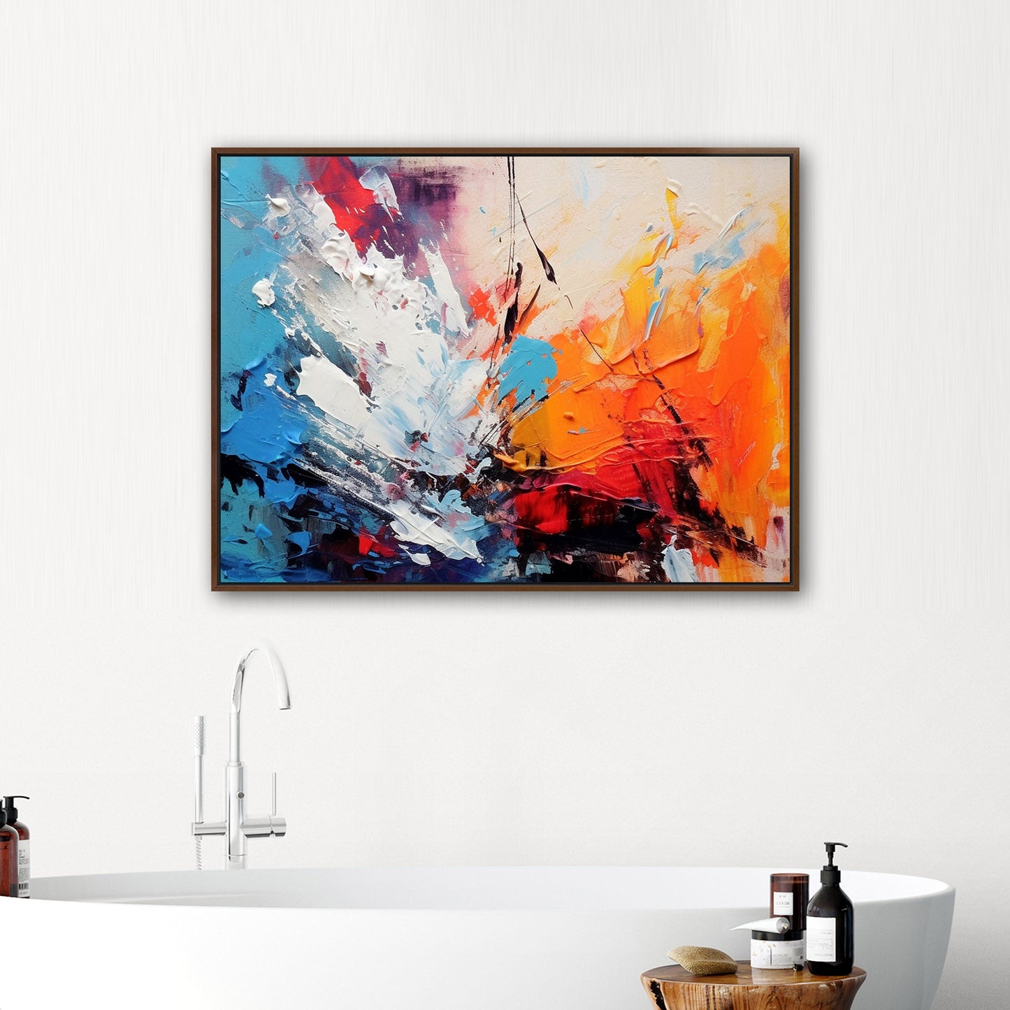 Abstract Texture Oil Painting - Electric Prism Dance