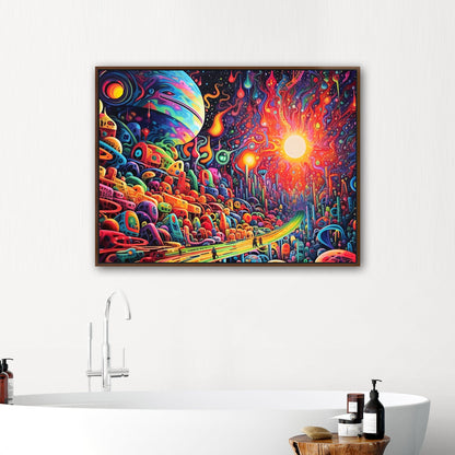 Psychedelic Abstract Surreal Vibrant Multicolor Landscape - Journey in Kodachrome