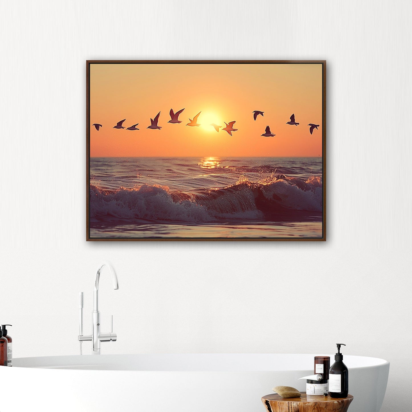 A mesmerizing ocean of birds at sunrise - Sparkling Horizon